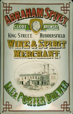 Produktbild von Blechschild Abraham Spivey Wine & Spirit Merchant Schild Nostalgie Werbeschild