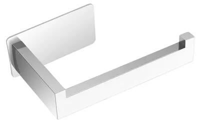 Image de Porte-papier hygiénique sans perçage, porte-papier hygiénique en acier inoxydable 304, porte-papier hygiénique autocollant, porte-papier hygiénique pour la cuisine et la salle de bains (argent chromé)