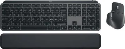 Immagine prodotto di Logitech MX Keys S Combo tastiera Mouse incluso RF senza fili + Bluetooth QWERTY Italiano Grafite