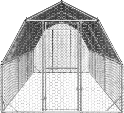 Zdjęcie produktu dla vidaXL Kurnik z dachem 2,5x6x2,25 m Stal ocynkowana