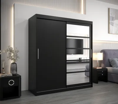 Obrázok produktu pre Skriňa s posuvnými dverami MICHALELA - šírka 180 cm, čierna
