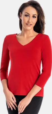 Produktbild von Teyli Damenbluse mit V-Ausschnitt Ivy Female 179241 rot L