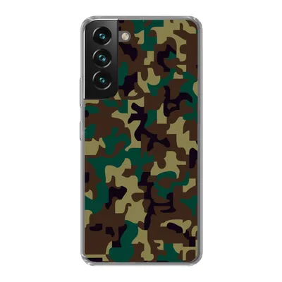 Produktbild von MuchoWow® Handyhülle Schutzhülle Hülle für Samsung Galaxy S22 Camouflage-Muster mit dunklen Farben Silikon Softcase Handy Hülle - Mobiltelefonhülle
