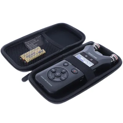 Produktbild von foto-kontor Tasche kompatibel mit TASCAM DR-07X Audio Recorder Hülle Schutzhülle Tragetasche Case - sicherer Schutz für unterwegs - schwarz