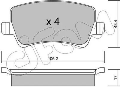 Produktbild von CIFAM Bremsbeläge Satz Hinten Bremsklötze für FORD S-MAX (WA6) 822-676-0