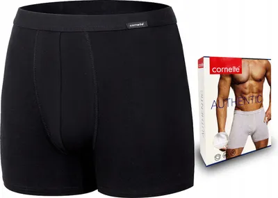 Produktbild von Cornette AUTHENTIC Pánske elastické boxerky - čierne - XL