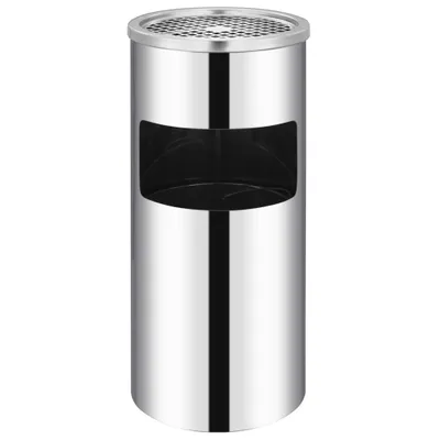 Immagine prodotto di vidaXL Posacenere da parete in acciaio inox 26 L