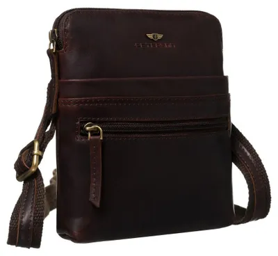Obrázok produktu pre Peterson pánska crossbody taška z prírodnej kože hnedá 19,5x17 cm