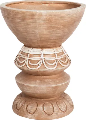 Obrázek produktu pro BELIANI Květináč světle hnědý venkovní vnitřní boho na květiny styl