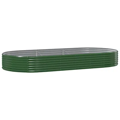 Immagine prodotto di vidaXL Letto rialzato in acciaio zincato 296x140x36 cm Verde