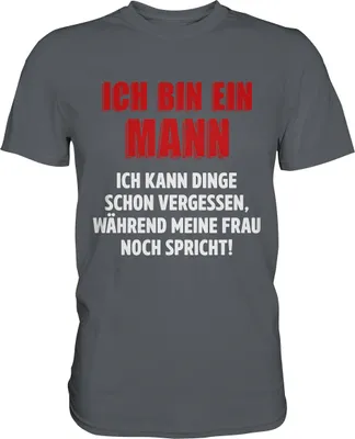 Produktbild von Ich bin nur ein Mann T-Shirt Lustige Vatertag Geschenkidee Papa – Dark Grey / 3XL