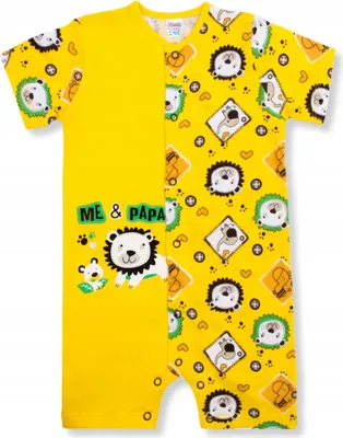 Produktbild von Baby Strampler – Ganzkörper – Gelb – Größe 80 (9–12 Monate) – 100% Baumwolle – Bequem und stylisch