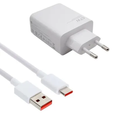 Produktbild von Xiaomi HyperCharge Ladegerät-Kombination, 67W, mit USB-A zu USB-C Kabel - Weiß