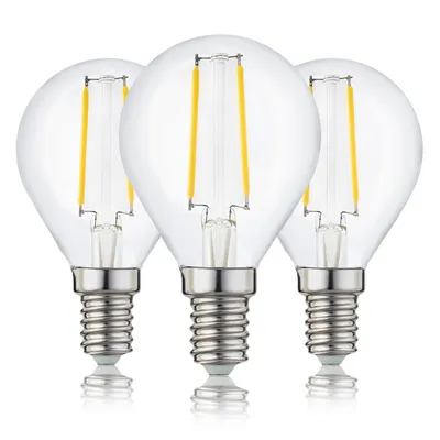 Produktbild von LED Birne Glühlampe Leuchtmittel Lampe E14 Warmweiß 2700 K, 2 W klar 3er Set