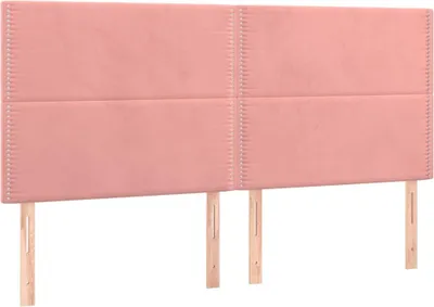 Produktbild von vidaXL Kopfteil Rosa 200 x 5 x 118/128 cm Samt