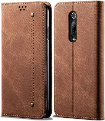 Image de Etui Xiaomi Mi 9T, Etui portefeuille en cuir avec fermeture magnétique et fonction stand pour Xiaomi Mi 9T / Redmi K20 / K20 Pro Marron
