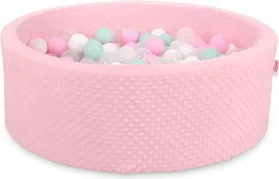 Produktbild von Ballentuin Minky – Ballbox – weicher Schaumstoff und Vlies – fördert die Motorik – 300 Bälle – rosa
