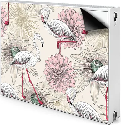 Produktbild von Magnet Heizkörper-Abdeckung Verkleidung Abdeckung Heizkörperabdeckung 80x60 cm - Rosa, Flamingo