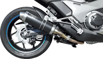 Produktbild von Hashiru Auspuff ST05 rund schwarz für Honda NC 750 S/X/Integra 2016-