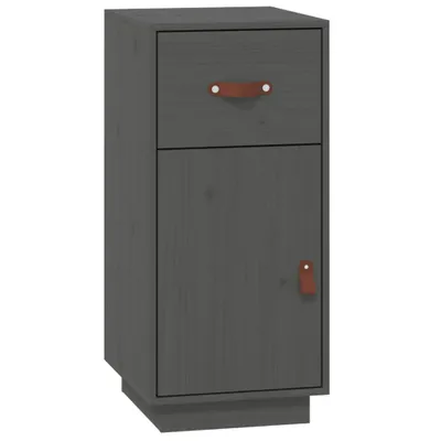Produktbild von Sideboard Grau 34x40x75 cm Massivholz Kiefer