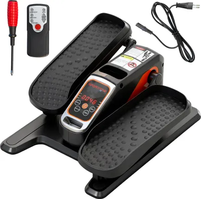 Image de SPORTNOW Vélo elliptique de bureau mini velo d'appartement 12 vitesses mode manuel & automatique 3 programmes télécommande et écran LCD silencieux portable pedalier d'appartement pour seniors adultes