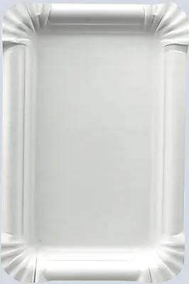 Image de PAPSTAR  81197 PAPSTAR Papp-Teller "pure" eckig, 130 x 200 mm, weiß, 25er