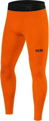 Produktbild von TCA Herren Pro Performancance Leggings, Kompressionshose, Sporthose, Lang - Orange, L