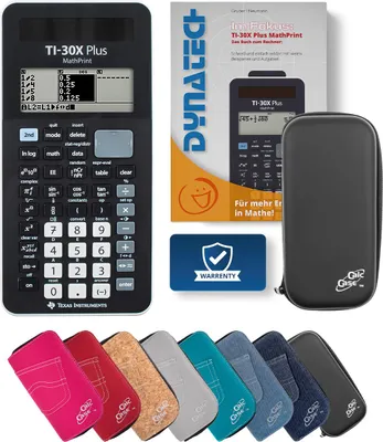 Produktbild von TI-30X Plus MP Taschenrechner mit Schutztasche schwarz und Fachbuch