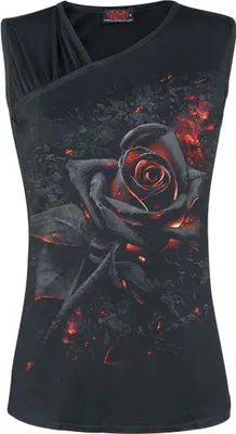 Produktbild von Spiral Top Damen Burnt Rose schwarz Rockwear 95% Viskose, 5% Elasthan 4XL