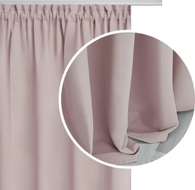 Zdjęcie produktu dla Zasłona gotowa HOLD pudrowa 140x270 cm, blackout 80%, na taśmie