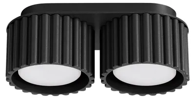 Image de Plafonnier AURA 2 noir Gx53 2xGx53 10W aluminium 8x10x21cm Sollux Lighting