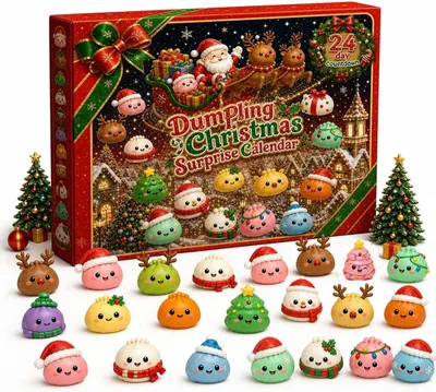 Produktbild von Squishy Weihnachten Adventskalender 2026 Quetschspielzeug-Kalender (F)