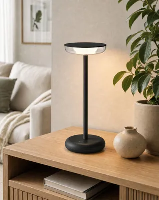 Produktbild von LED Tischlampe Schwarz Dimmbar mit Akku Kabellos - Moderne Tischleuchte Touch Warmweiß USB-C