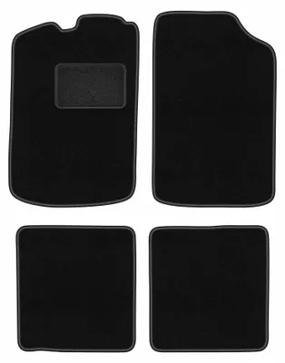Produktbild von Velours-Fußmatten für Volkswagen Golf I 1974-1983 (Schrägheck) – 4-tlg, Schwarz, passgenau – Wielganizator LUX
