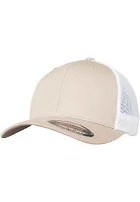 Immagine prodotto di Flexfit Mesh Trucker Trucker Cap mit Polyester weiß/khaki S/M