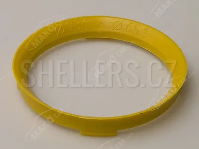 Produktbild von Zentrierring für Räder, 73,1 / 65,1 (S52), Kunststoff, hellgelb, Konusausschnitt 3 mm