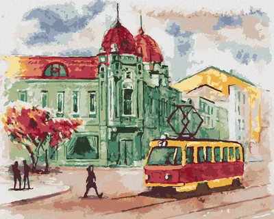Produktbild von Zuty - Malen nach Zahlen - STRASSENBAHN IN PRAG, 40x50 cm, ohne Keilrahmen