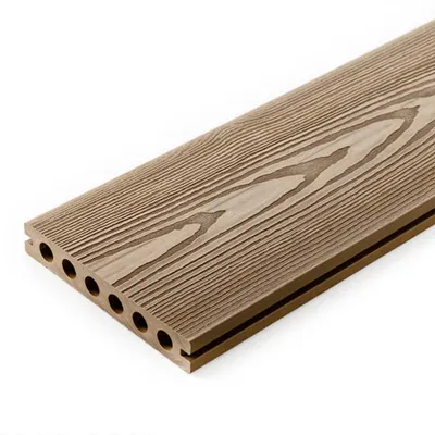Produktbild von WPC PREMIUM 3D Terrassendiele Verbundwerkstoff | HONIG TEAK | Muster Holzprobe Musterstück | LIDERWOOD