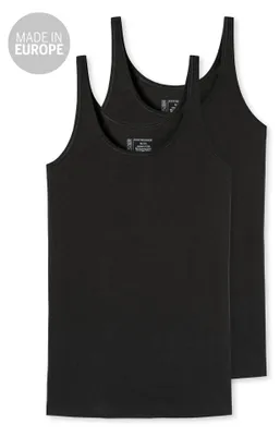 Produktbild von Schiesser Damen Tanktop 2-Pack 95/5 - schwarz - Größe 44