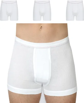 Produktbild von SES Doppelripp Unterhosen Herren weiß 3er Pack aus 100% Baumwolle XL/kochfeste Herren Unterhosen mit Eingriff und Weichbund/Unterhosen Männer aus hochwertigem Doppelripp