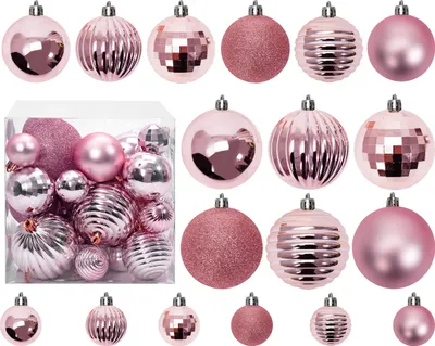 Produktbild von Tutumi Weihnachtskugeln rot 36 Stück 311433