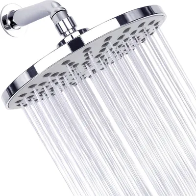 Produktbild von 9 Zoll runder Regenduschkopf G1/2 Hochdruckduschkopf Badezimmer Schwenker Duschkopf Ultraduenner Bad Regenduschkopf Ersatz