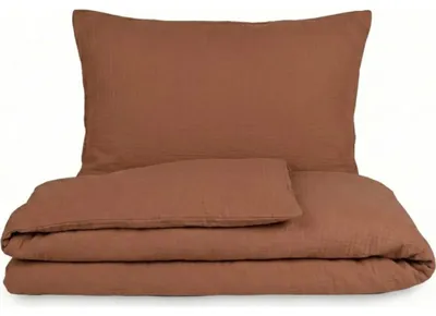 Produktbild von Musselin-Bettwäsche braun