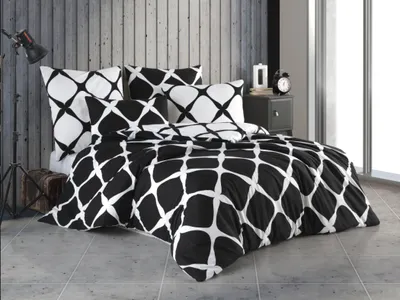 Produktbild von Leinen Französische Baumwolle 240x220,70x90 Noir