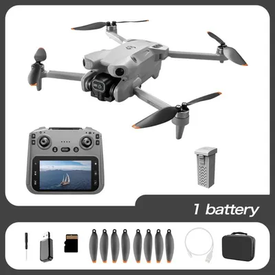 Produktbild von Zimilo 4K Drohne mit Kamera, 5.64" Display, GPS, Dual-Kamera, Brushless, Hindernisvermeidung, WIFI FPV, Luftaufnahmen, Kinder Spielzeug, 1 Batterie
