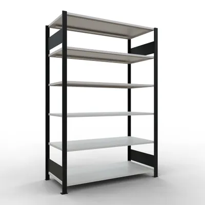 Produktbild von Büroregal Stecksystem Grundregal - 2000x1300x600 mm, Typ 150 kg