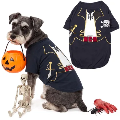 Haustierkostüm-Hemd, Pirat, 2XL, lustig, für Hunde & Katzen