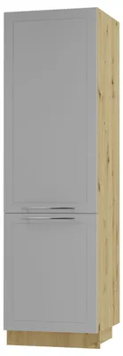 Produktbild von Vorratsschrank BARI 60x59x207cm lackiert Farbe wählbar BA-D14/DP/60/207,RAL 7040 fenstergrau matt,Eiche Artisan