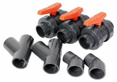 Produktbild von Bypass Set 1 45° für Wärmepumpen Ø 50 mm Poolheizung Schwimmbecken Pool Heizung