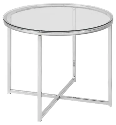 Obrázek produktu pro Design Scandinavia Konferenční stolek Cross, 55 cm, čirá
